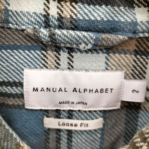 マニュアルアルファベット MANUAL ALPHABET ヘビーネル ルーズフィットレギュラーカラーシャツ メンズ JPN:2