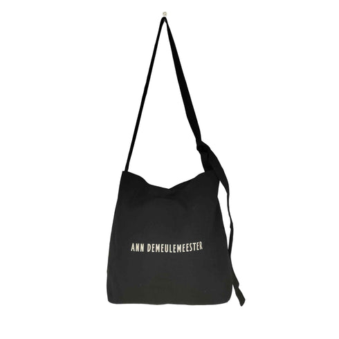 アンドゥムルメステール Ann DEMEULEMEESTER ロゴプリントショルダーバッグ レディース
