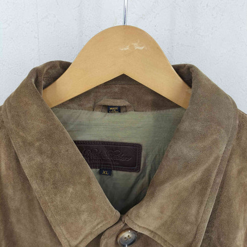 ブルックスブラザーズ BROOKS BROTHERS スエードレザーコート メンズ import:XL