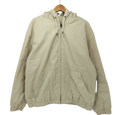 ユニクロユー UNIQLO U フーデッドジップアップブルゾン Lサイズ ナチュラル アクティブジャケット メンズ JPN:L