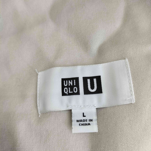 ユニクロユー UNIQLO U フーデッドジップアップブルゾン Lサイズ ナチュラル アクティブジャケット メンズ JPN:L