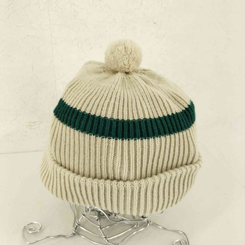 ROTOTO 日本製 ストライプ ポンポンビーニー メンズ