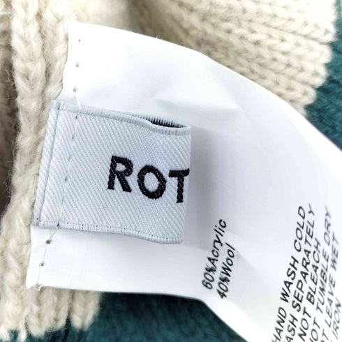 ROTOTO 日本製 ストライプ ポンポンビーニー メンズ