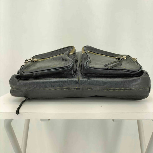 MONTE NEGRO レザー マルチポケット ハンドバッグ Y2K レディース