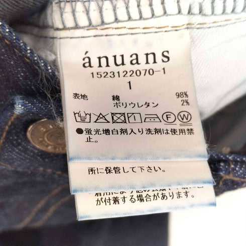 アニュアンス anuans クロップドテーパードデニムパンツ レディース JPN:1