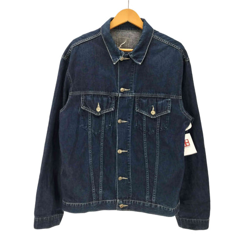 SABA JEAN ロゴ刻印 ボタン 4th 型 濃紺 デニム トラッカー ジャケット メンズ 1