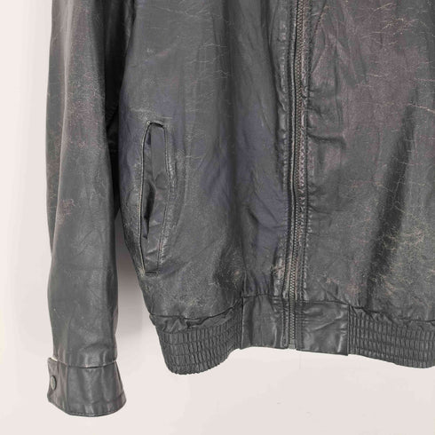 シアーズ Sears 80-90S The Men's Store マオカラー レザー ジャケット ブルゾン メンズ 46