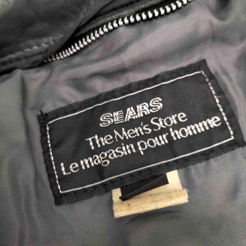 シアーズ Sears 80-90S The Men's Store マオカラー レザー ジャケット ブルゾン メンズ 46