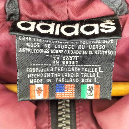 アディダス adidas 80S 万国旗タグ フード付きキルティングベンチコート メンズ import:L