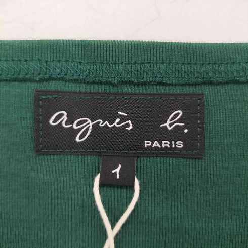 アニエスベー agnes b. PARIS ボートネック 七分袖 コットンカットソー レディース JPN:1
