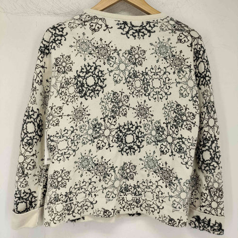 エディーバウアー Eddie Bauer モヘア混 総柄 カーディガン レディース