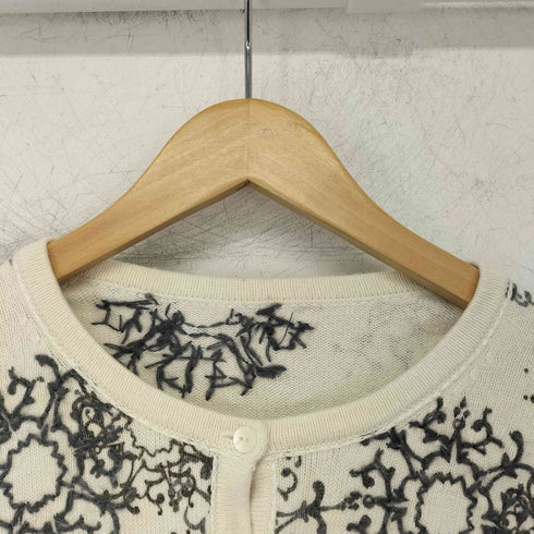 エディーバウアー Eddie Bauer モヘア混 総柄 カーディガン レディース