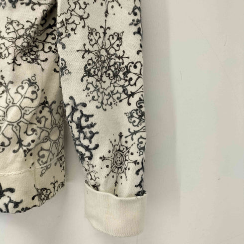 エディーバウアー Eddie Bauer モヘア混 総柄 カーディガン レディース