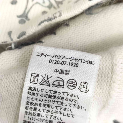 エディーバウアー Eddie Bauer モヘア混 総柄 カーディガン レディース