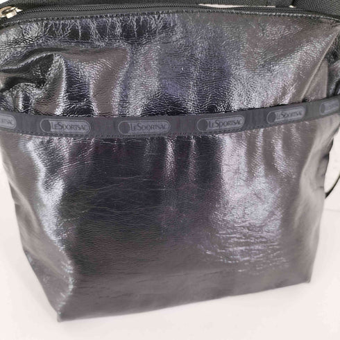 レスポートサック LeSportsac ブラックシャインショルダーバッグ レディース