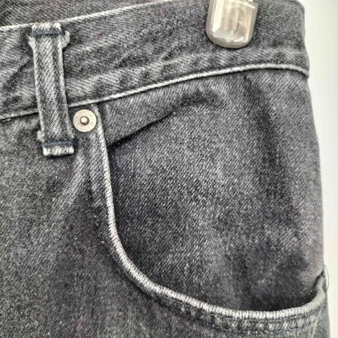 エドウィン EDWIN 日本製 ジッパーフライ 先染め テーパード ブラックデニム メンズ 32