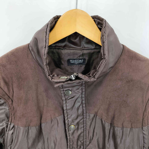 モディファイド MODIFIED デタッチャブル スウェード切替ダウンジャケット メンズ