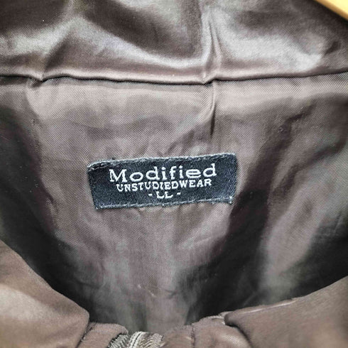 モディファイド MODIFIED デタッチャブル スウェード切替ダウンジャケット メンズ