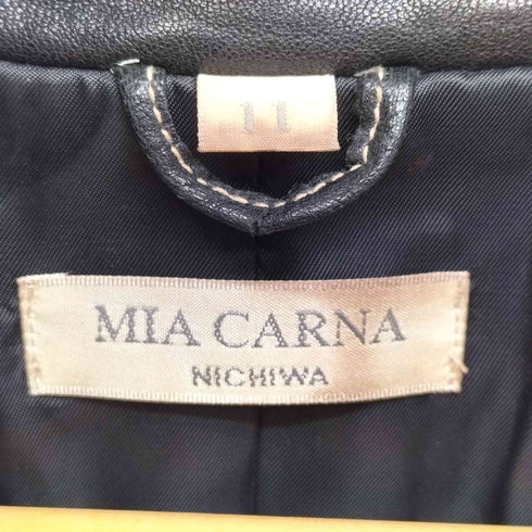 MIA CARNA シープレザー シェイプ シングル ライダース ジャケット Y2K レディース import:M
