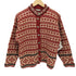 エルエルビーン L.L.Bean 80-90S USA製 ノルディック 柄 メタル ボタン カーディガン レディース import:S