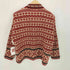 エルエルビーン L.L.Bean 80-90S USA製 ノルディック 柄 メタル ボタン カーディガン レディース import:S