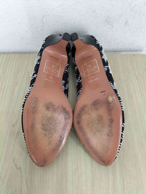 ランバンオンブルー LANVIN en Bleu ツイード ヒール パンプス レディース JPN:24