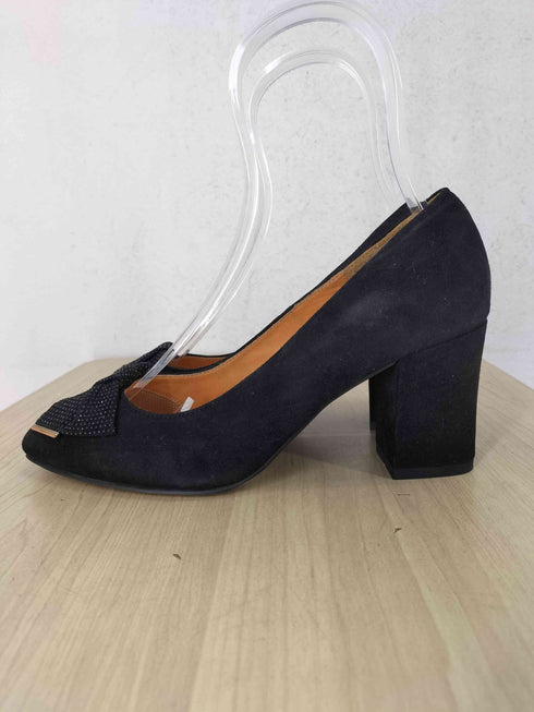 ランバンオンブルー LANVIN en Bleu リボン スウェード パンプス レディース JPN:24