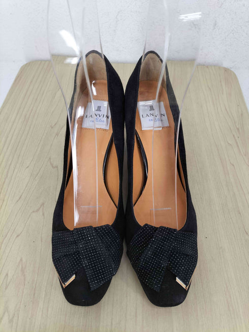 ランバンオンブルー LANVIN en Bleu リボン スウェード パンプス レディース JPN:24