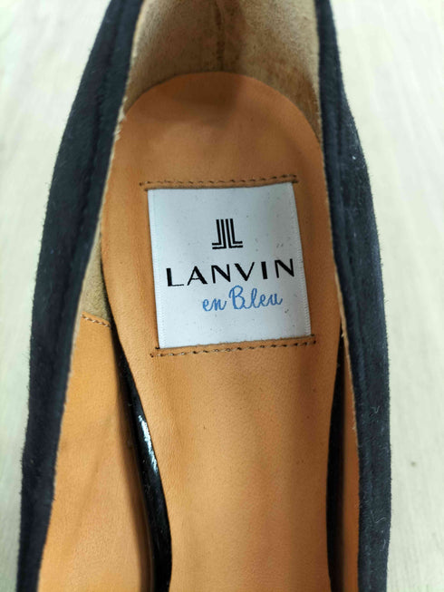 ランバンオンブルー LANVIN en Bleu リボン スウェード パンプス レディース JPN:24