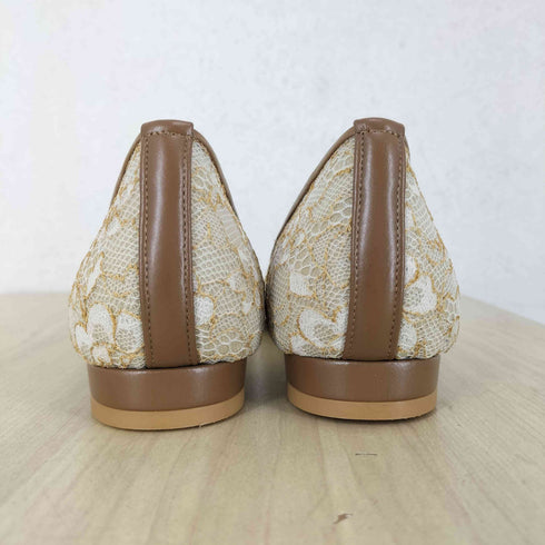 ルタロン Le Talon pointed tulle lace flat レディース JPN:24