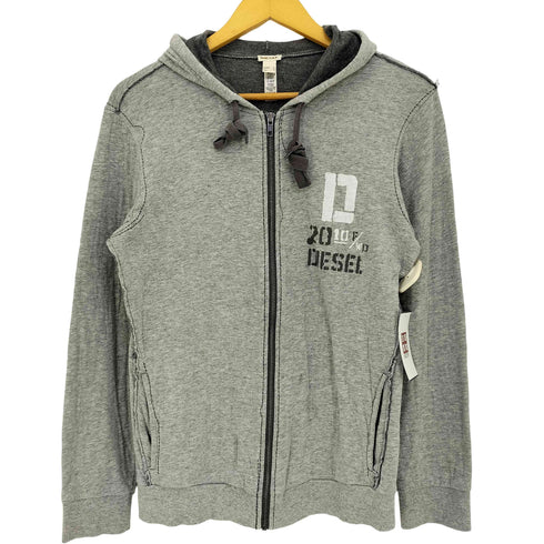ディーゼル DIESEL Y2K プリント インサイドアウト ジップ パーカー メンズ JPN:S