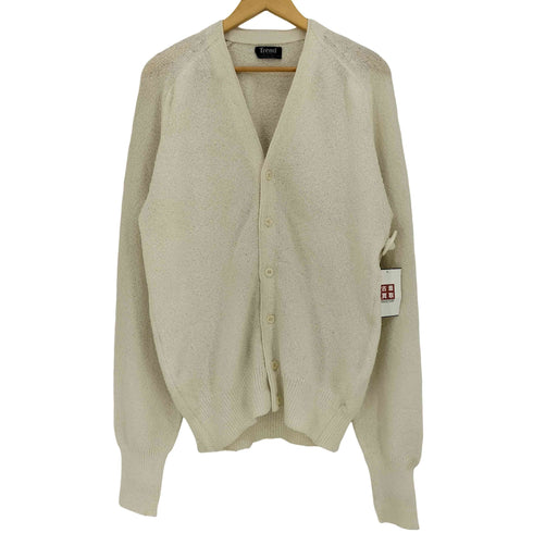 80-90s リブ長 パイル地 カーディガン メンズ import:L