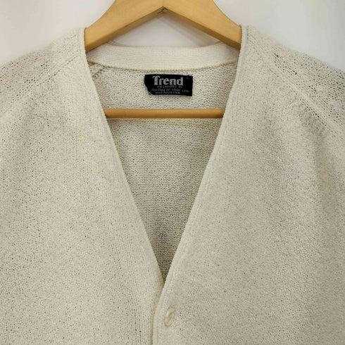 80-90s リブ長 パイル地 カーディガン メンズ import:L