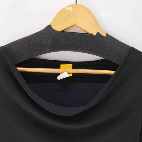 USA製 CHECK ラインストーン 袖スリット フレア カットソー Y2K レディース import:S