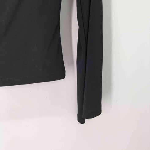 USA製 CHECK ラインストーン 袖スリット フレア カットソー Y2K レディース import:S