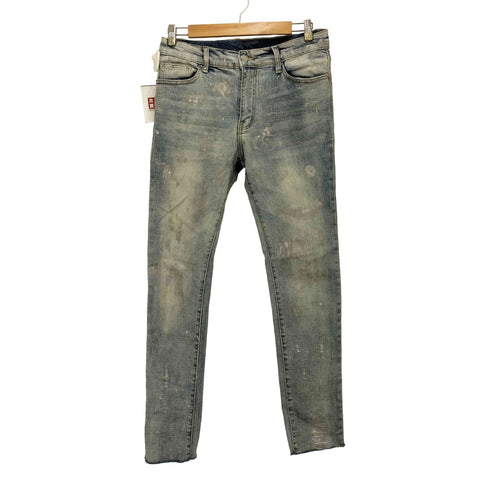 ミニマル mnml カットオフ ダメージ加工スキニーデニムパンツ メンズ US:32-33