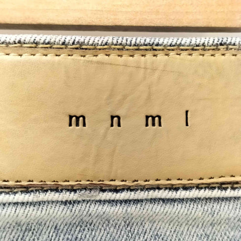 ミニマル mnml カットオフ ダメージ加工スキニーデニムパンツ メンズ US:32-33