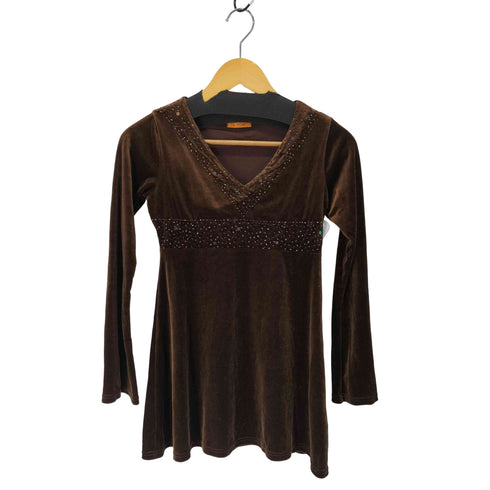 LOVCAT Y2K ベルベット Vネック カットソー レディース FREE