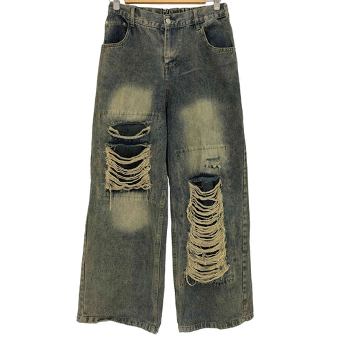 JUMPNEXT ダメージワイドデニムパンツ メンズ L