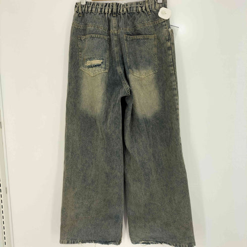 JUMPNEXT ダメージワイドデニムパンツ メンズ L