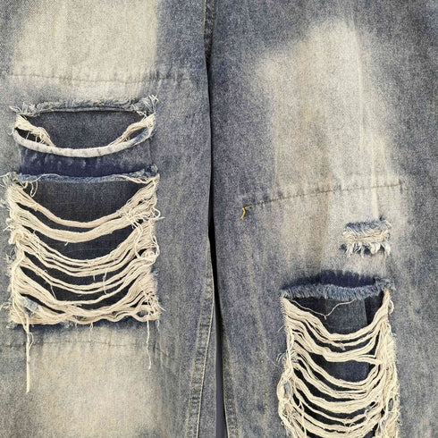 JUMPNEXT ダメージワイドデニムパンツ メンズ L