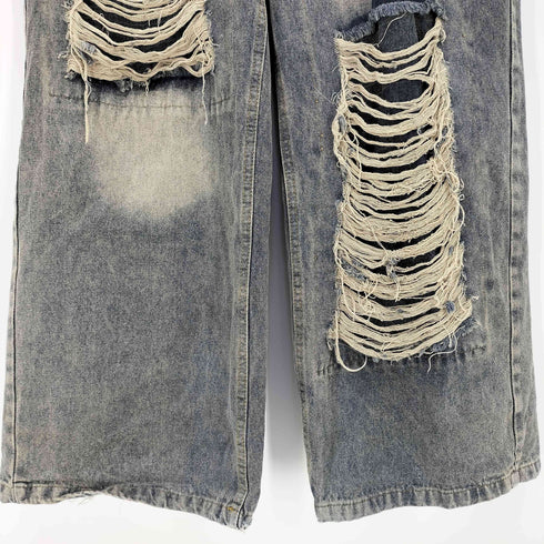 JUMPNEXT ダメージワイドデニムパンツ メンズ L