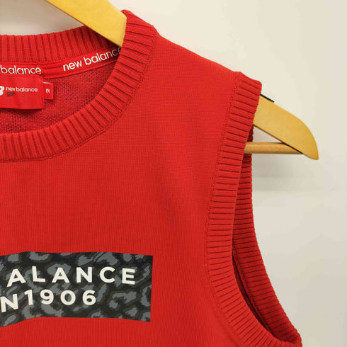 ニューバランス NEW BALANCE ロゴプリント レオパード ニットベスト レディース 2