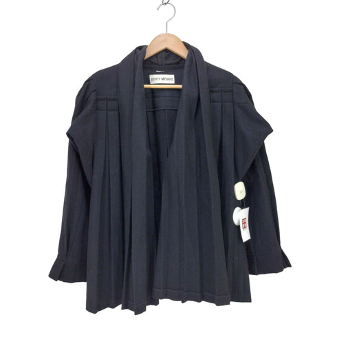 イッセイミヤケ ISSEY MIYAKE 90S プリーツデザイン ウールジャケット レディース JPN:M