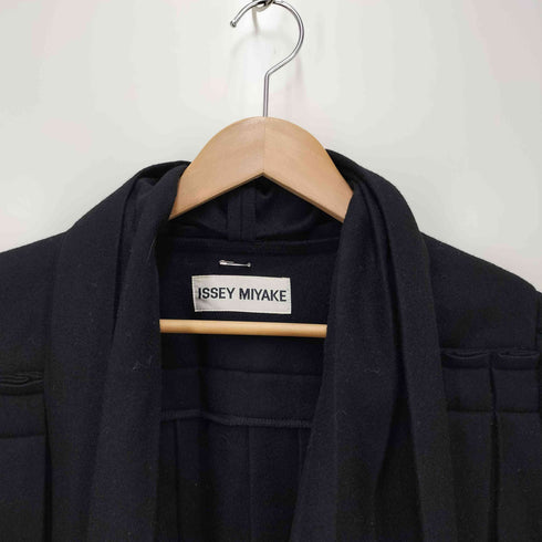 イッセイミヤケ ISSEY MIYAKE 90S プリーツデザイン ウールジャケット レディース JPN:M