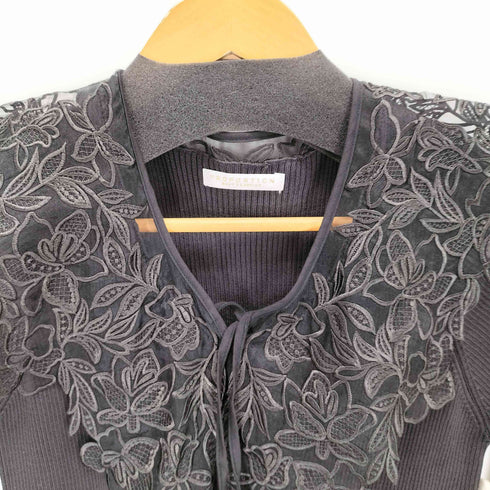 プロポーションバイボディードレッシング PROPORTION BODY DRESSING 25AW ケープ レース付きニットワンピース レディース JPN:S