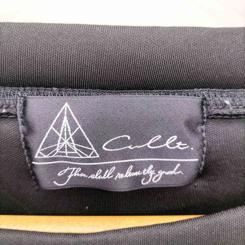 Cullut サイドジップ クロップド クルーネックシャツ レディース
