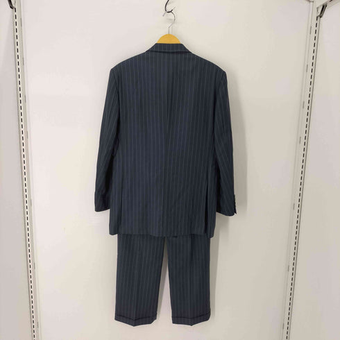 アクアスキュータム AQUASCUTUM ウール ストライプ 2タックスラックスパンツスーツセット メンズ 94A6