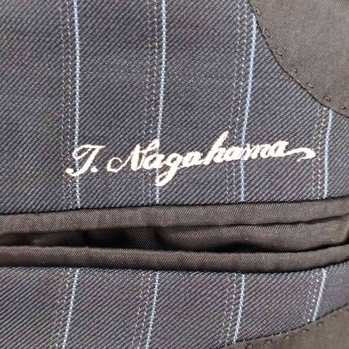 アクアスキュータム AQUASCUTUM ウール ストライプ 2タックスラックスパンツスーツセット メンズ 94A6