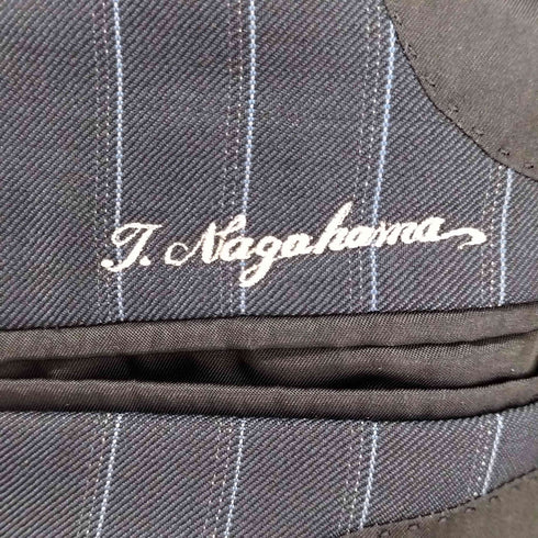 アクアスキュータム AQUASCUTUM ウール ストライプ 2タックスラックスパンツスーツセット メンズ 94A6